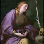 La iconografía cristiana ha representado siempre a la Magdalena a medio vestir, de rojo y en actitud penitente