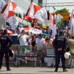 Ganaderos de toda Europa protestan durante la reunión de ministros de Agricultura y Pesca en Bruselas. Archivo