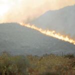Incendio en la sierra de Cabrera en el municipio de Mojácar, Almería. Del Diario de Almería