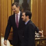 El Rey ha recibido en audiencia en el Palacio de la Zarzuela al diputado de Unidad Popular-IU Alberto Garzón