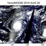 Los «huracanes trillizos» captados por el satélite de la NASA