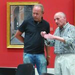 El artista Enrique Reche junto a Antonio López