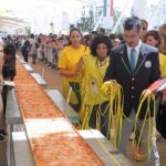 Chefs italianos preparan en la Exposición Universal de Milán una pizza de 1.595,45 metros