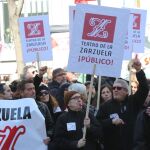 Manifestación de trabajadores del Palacio de la Zarzuela/Foto: Rubén Mondelo