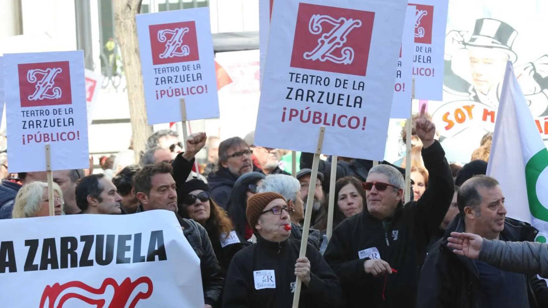 Manifestación de trabajadores del Palacio de la Zarzuela/Foto: Rubén Mondelo