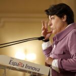 Elena Pisonero, presidenta de Hispasat, en una conferencia en Madrid