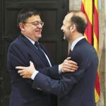 El presidente Ximo Puig recibió ayer al síndic de Ciudadanos, Alexis Marí