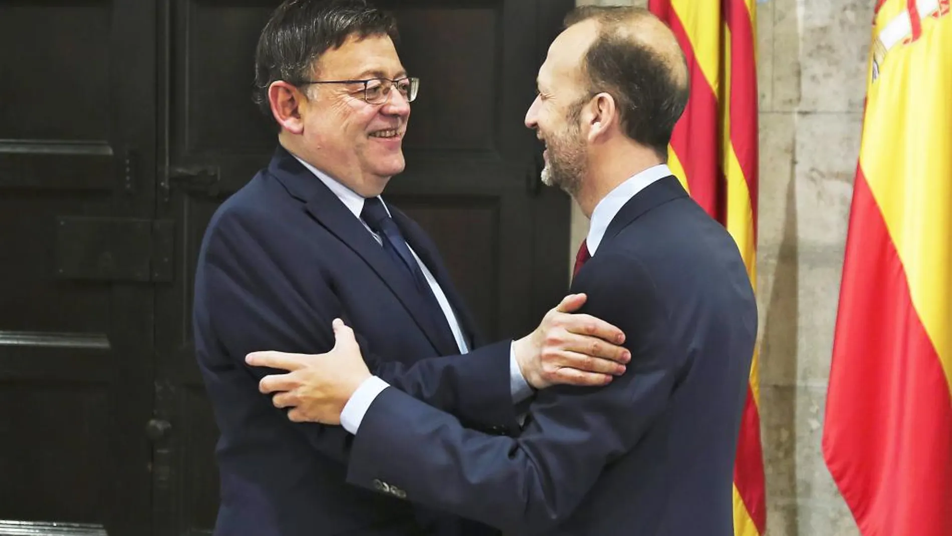 El presidente Ximo Puig recibió ayer al síndic de Ciudadanos, Alexis Marí