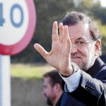 El presidente del Gobierno, Mariano Rajoy, inauguró ayer el tramo de la A-54 en Lugo