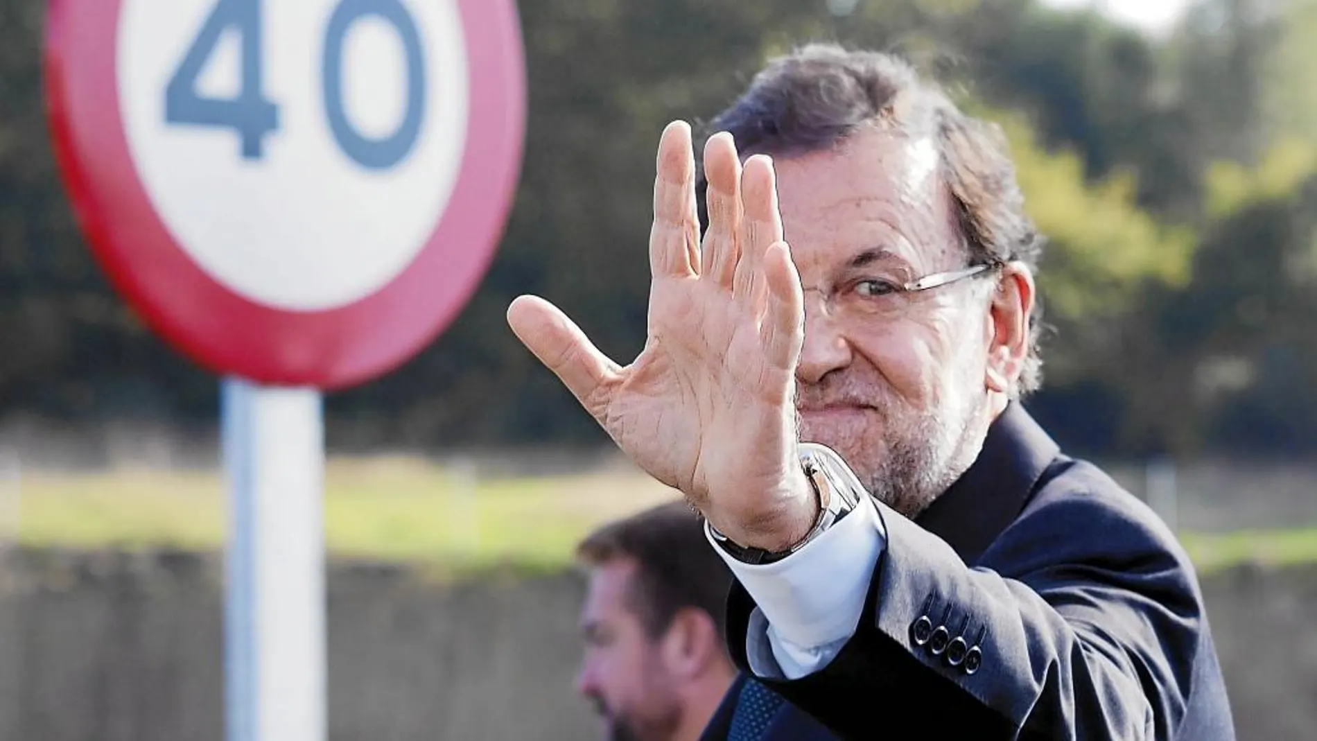 El presidente del Gobierno, Mariano Rajoy, inauguró ayer el tramo de la A-54 en Lugo