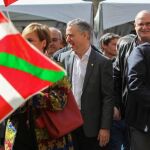 El PNV, durante la celebración del Aberri Eguna el pasado 1 de abril. Efe