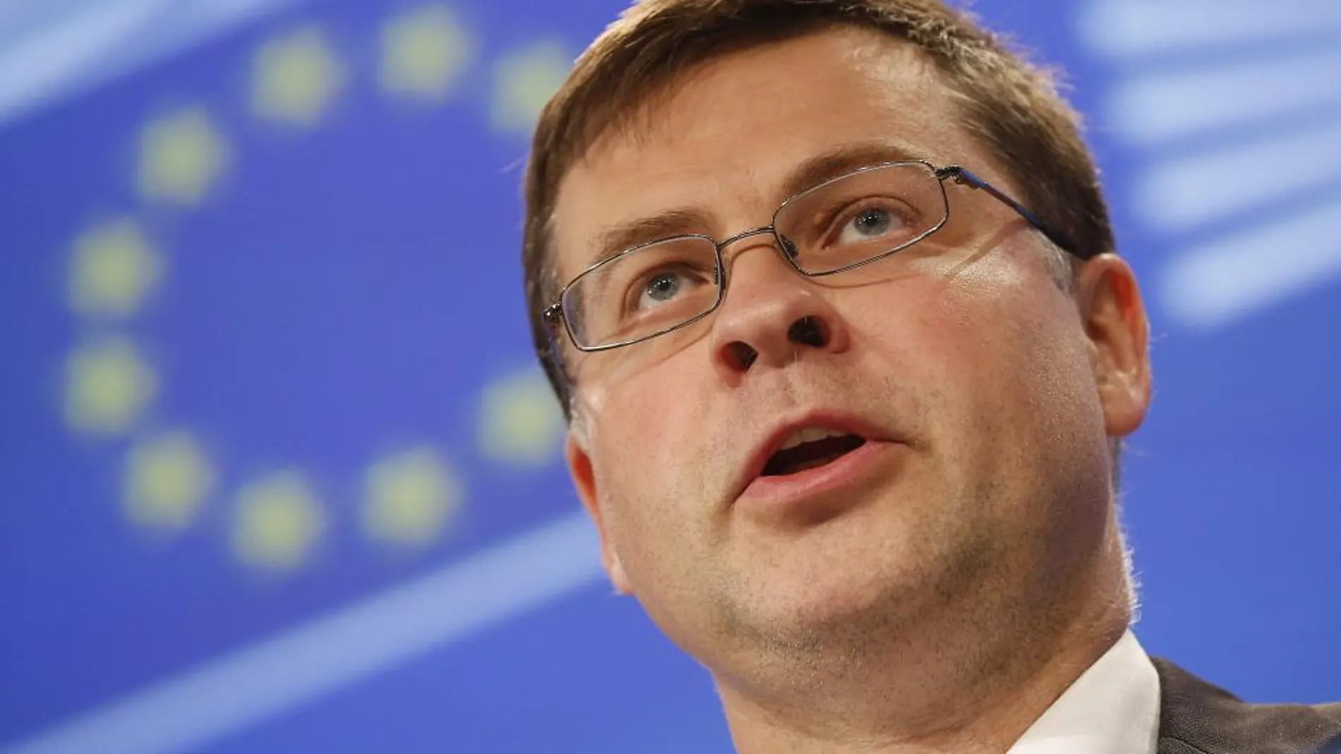 El vicepresidente de la Comisión Europea para el Euro, Valdis Dombrovskis.
