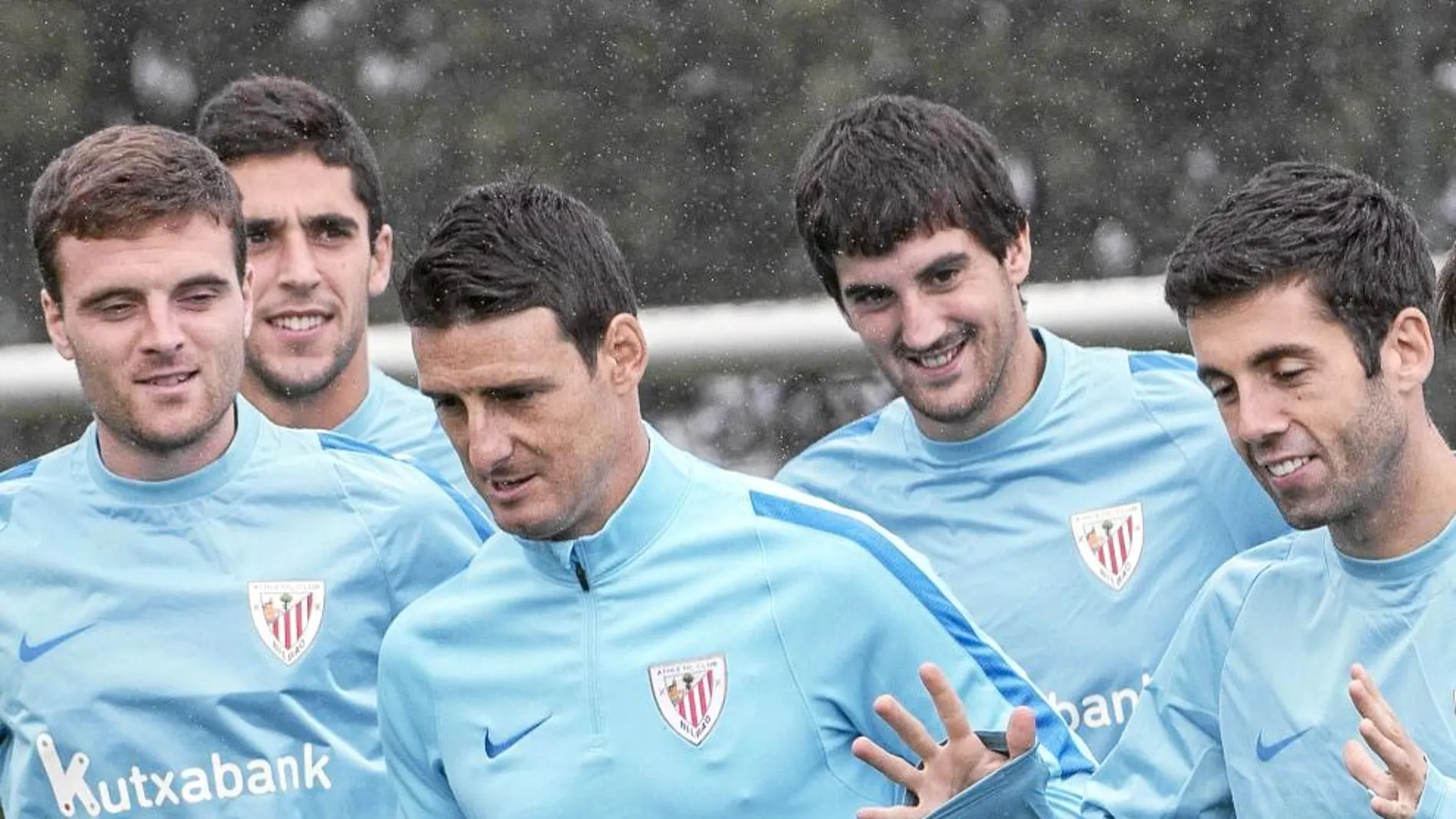 El Athletic, en el entrenamiento de ayer