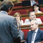 El Parlamento de Cataluña fue escenario ayer del duelo entre Mas y Montilla