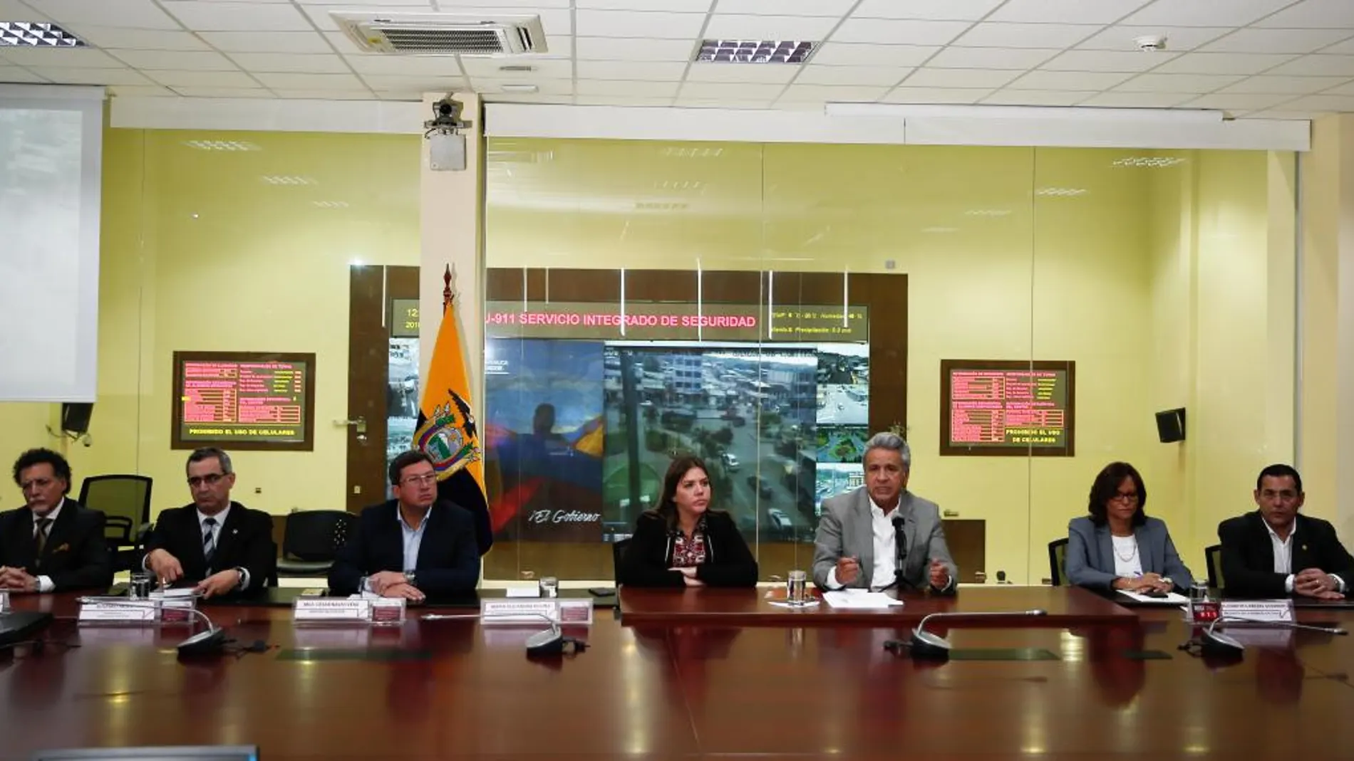 El presidente de Ecuador, Lenín Moreno, en rueda de prensa explicando el asesinato de los periodistas