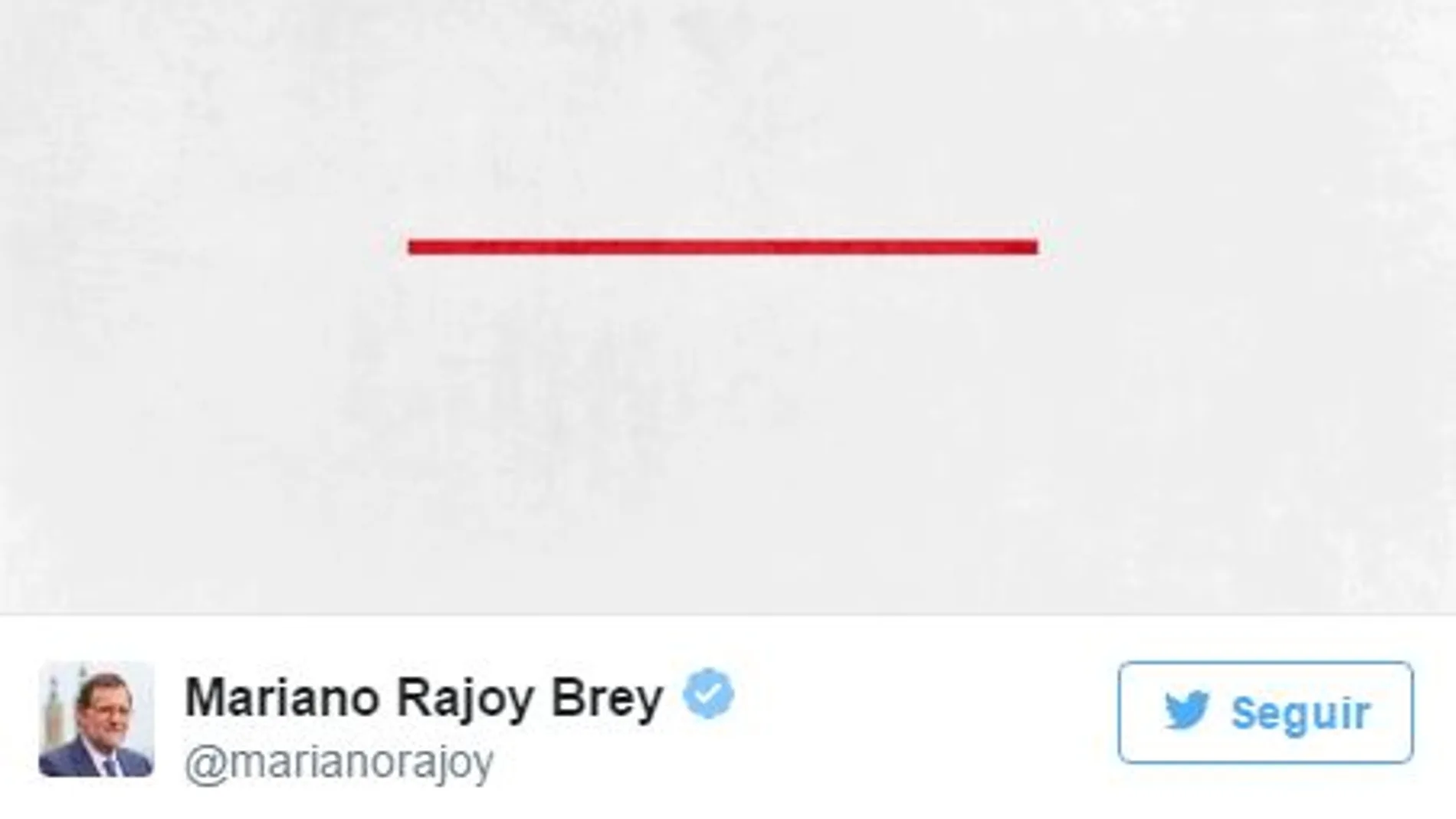 El enigmático mensaje electoral de Rajoy en Twitter: una línea roja