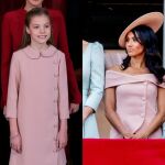 El diseño que lució hoy la duquesa de Sussex recuerda mucho a uno que llevó la Infanta Sofía el pasado mes de enero.
