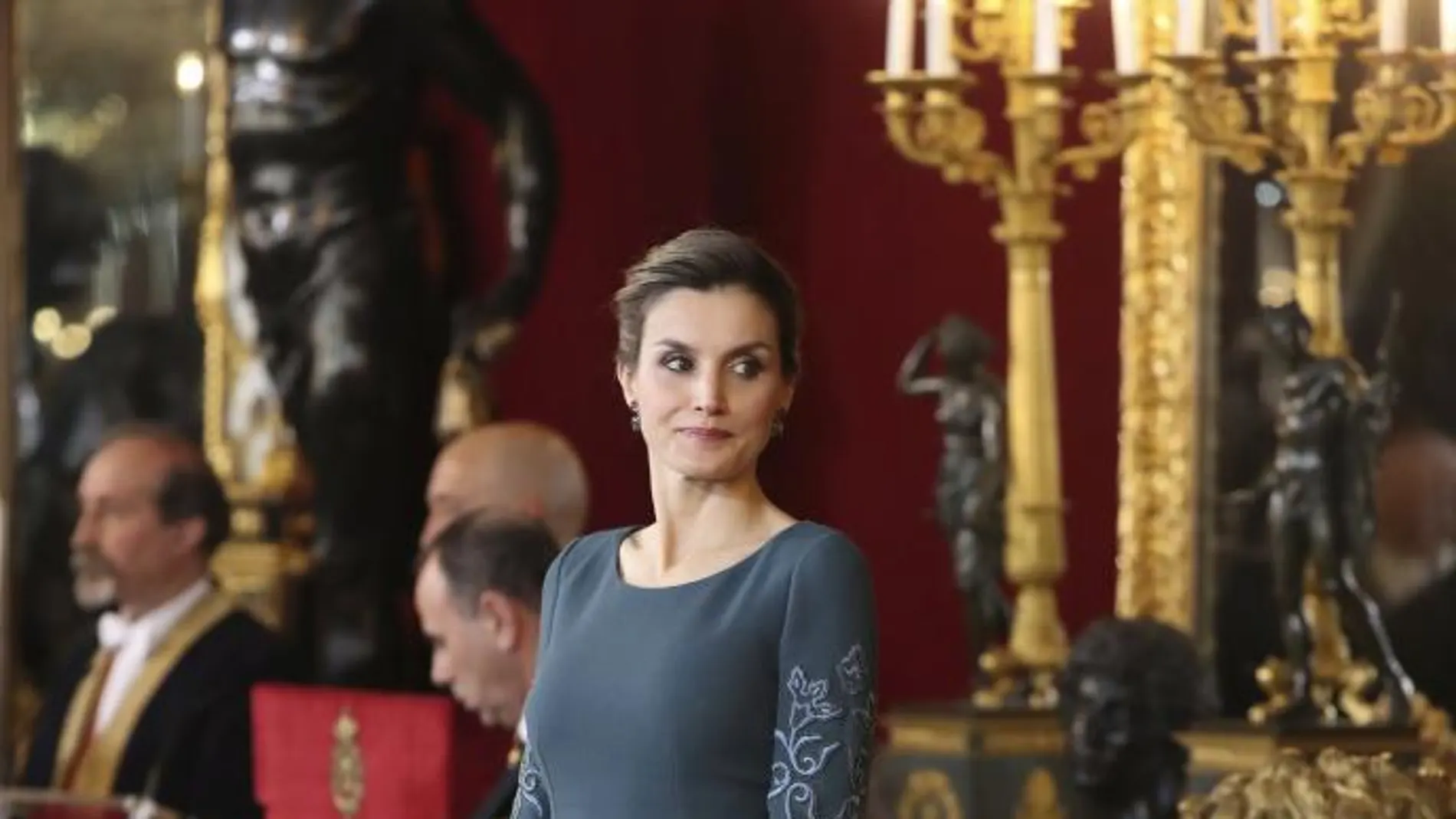La Reina Letizia durante la Pascua Militar en el Palacio Real