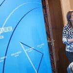 La consejera de Presidencia, Mar Moreno, compareció ayer ante los medios de comunicación en el Palacio de San Telmo