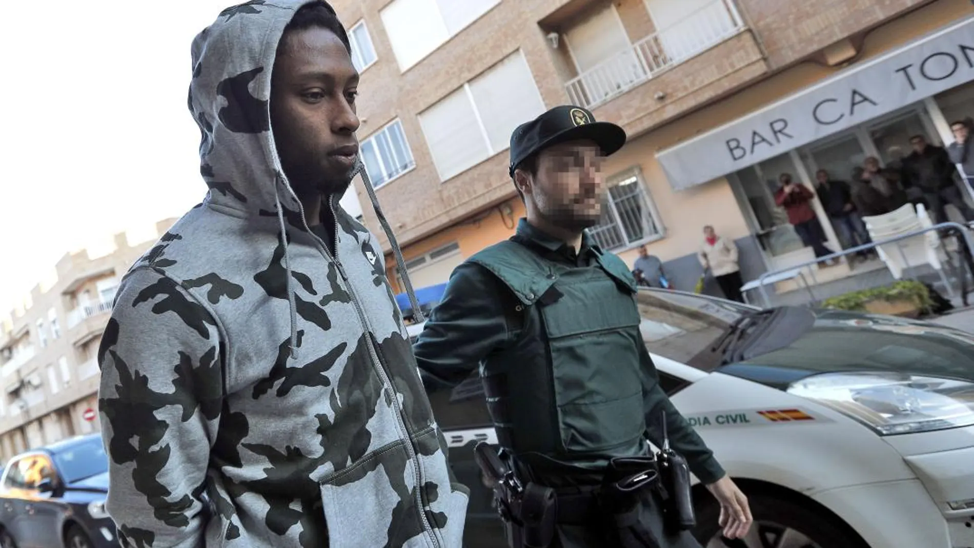 El jugador del Villarreal, Rubén Semedo, a su llegada esta mañana al juzgado número 6 de Lliria (Valencia)