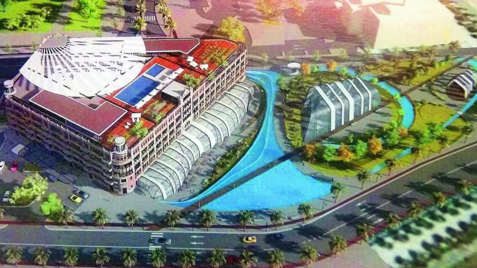 Figuración de la propuesta de ARC para el edificio de los Docks de Valencia