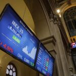 El principal indicador de la Bolsa española, el ÍBEX 35, hoy, miércoles 18 de mayo.