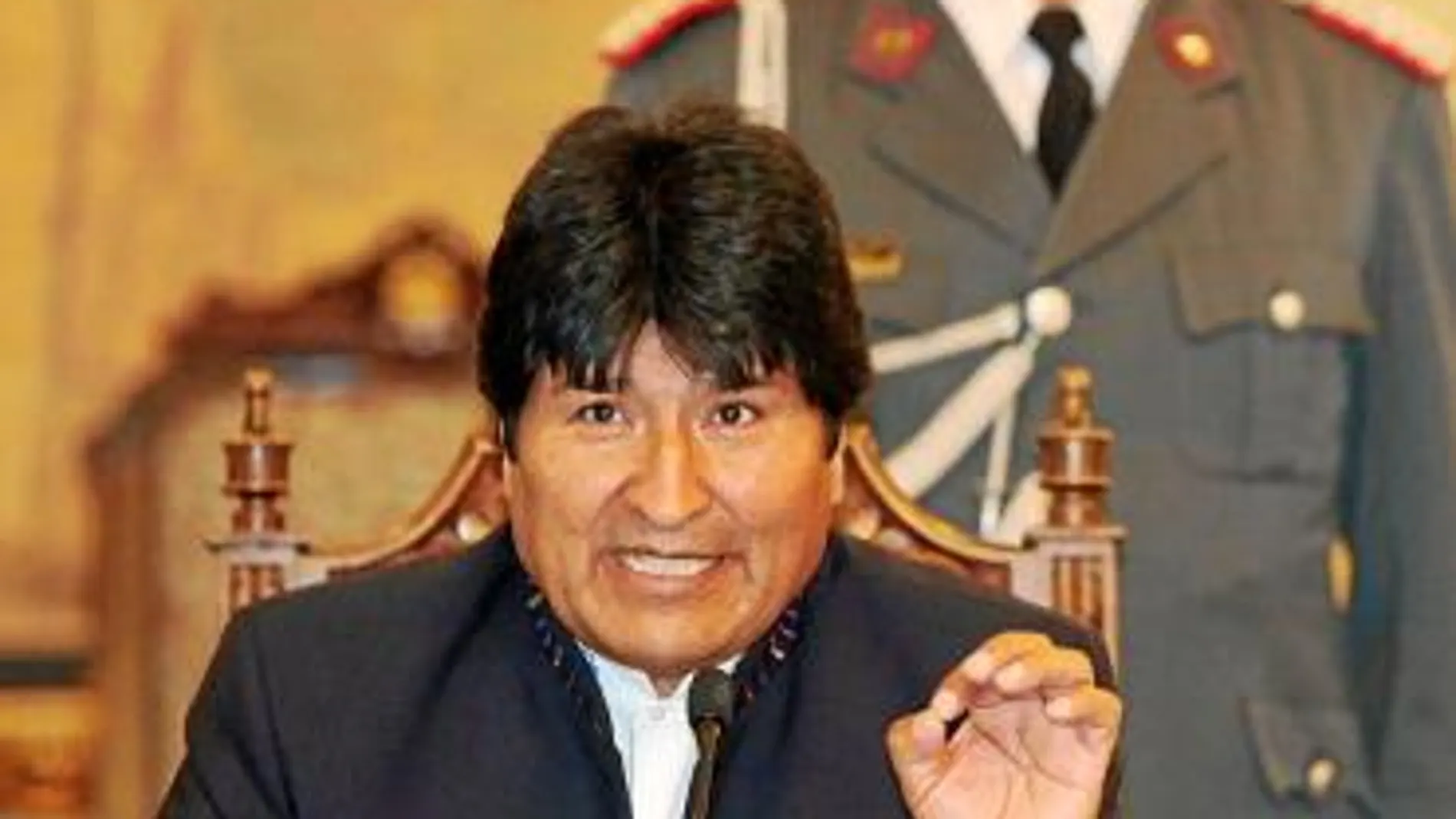 Evo Morales, el jueves durante una conferencia de prensa en La Paz