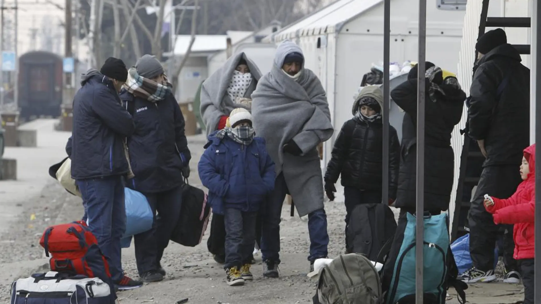 Centro de refugiados en Macedonia