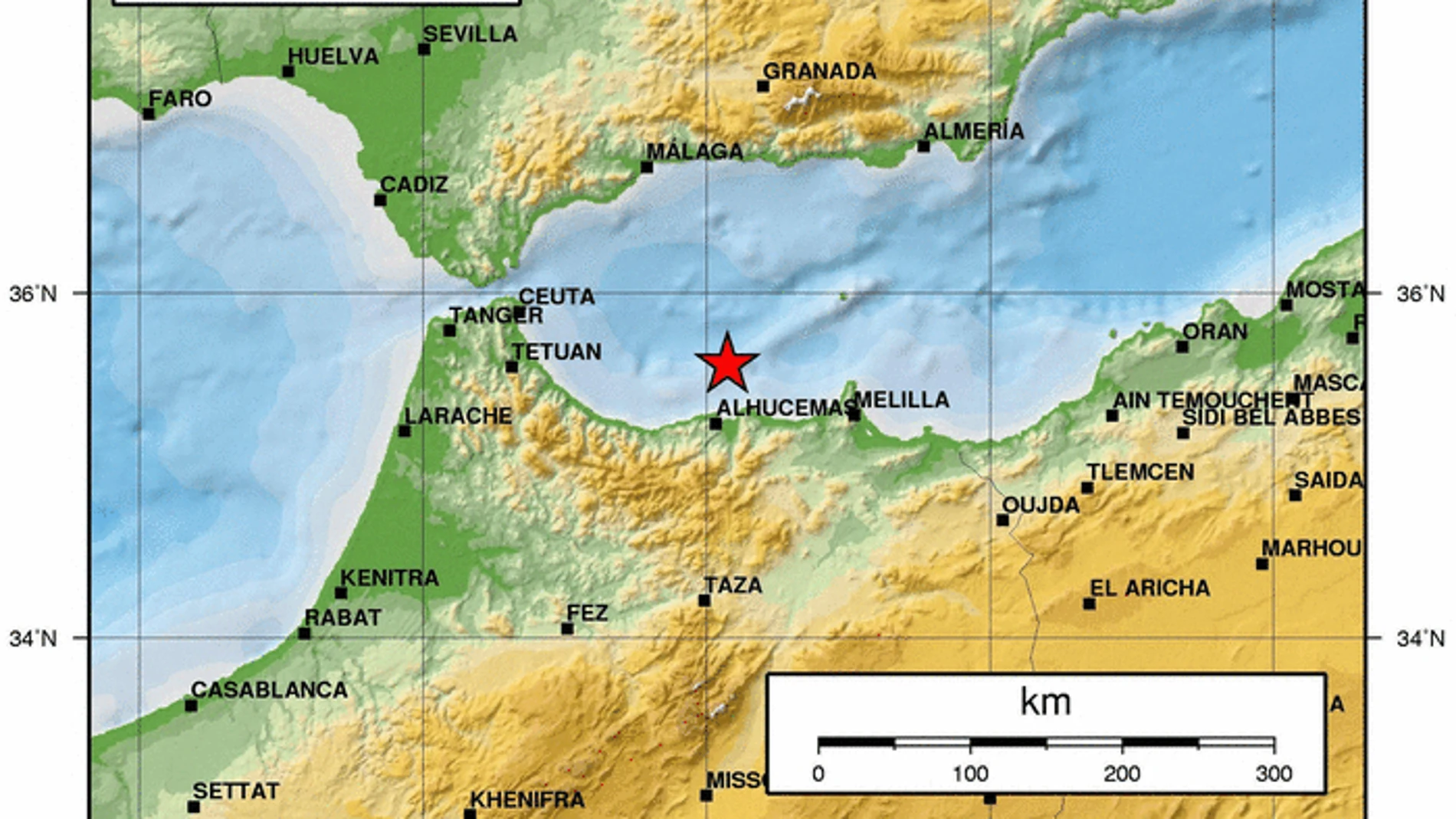 Un seísmo de 6,3 grados en mar de Alborán se percibe en Málaga y Melilla