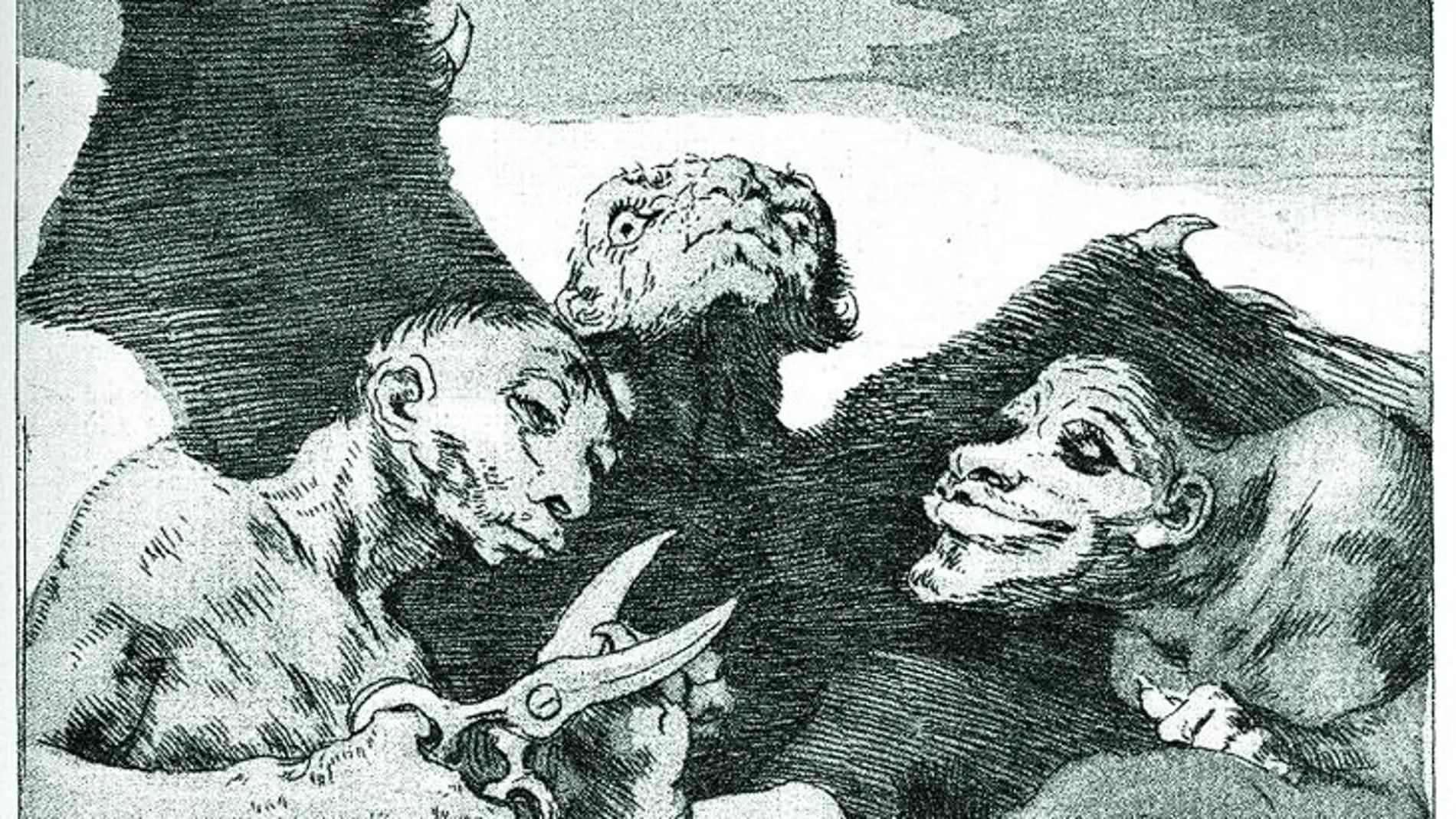 Goya, en sus Caprichos como éste, titulado «Se repelen», trató el tema fantástico