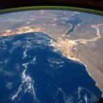 El delta del Nilo, fotografiado desde el espacio por la NASA