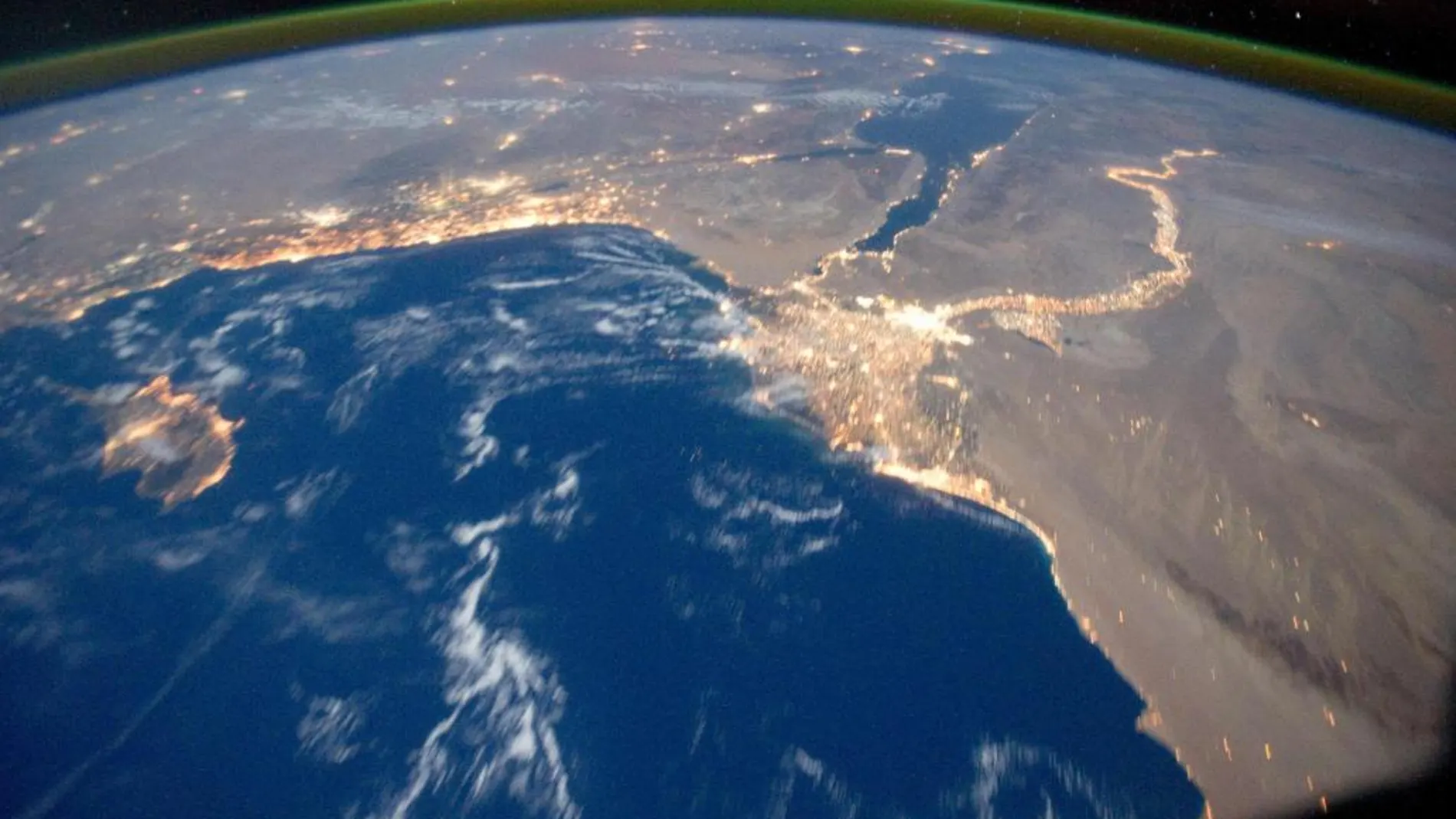 El delta del Nilo, fotografiado desde el espacio por la NASA