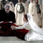 George Gagnidze e Inva Mula en una dramática escena de la óperaGeorge Gagnidze e Inva Mula en una dramática escena de la ópera