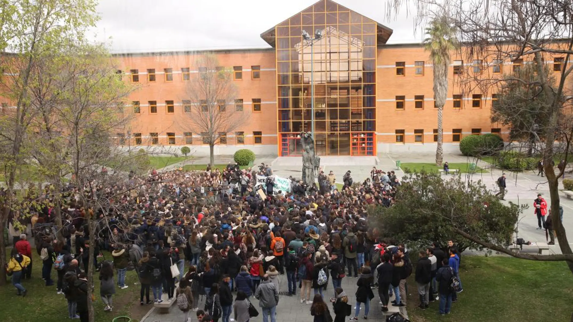 Protesta en la Universidad Rey Juan Carlos