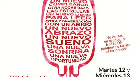 La paciente que ilustra la campaña de donación