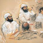 Los conspiradores del 11-S, Ben Attash, Aziz Ali y al Hawsawi comparecen ante el juez, en Guantánamo