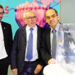 El director general del Oceanogràfic, Juan José de Torres; el subdirector, Eduardo Nogués, y el director del proyecto de las medusas, Xoan Domínguez, presentaron las novedades del acuario para este año
