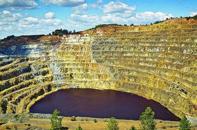 Vista de la mina de cobre de Riotinto, en Huelva