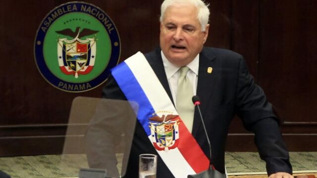 El ex presidente de Panamá, Ricardo Martinelli, durante la Asamblea Nacional el jueves 2 de enero de 2013, en Ciudad de Panamá