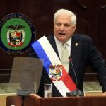 El ex presidente de Panamá, Ricardo Martinelli, durante la Asamblea Nacional el jueves 2 de enero de 2013, en Ciudad de Panamá