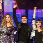 Los finalistas del concurso televisivo Operación Triunfo 2017, de izquierda a derecha: Amaia Romero, Miriam Rodríguez, Alfred García, Aitana Ocaña y Ana Guerra.