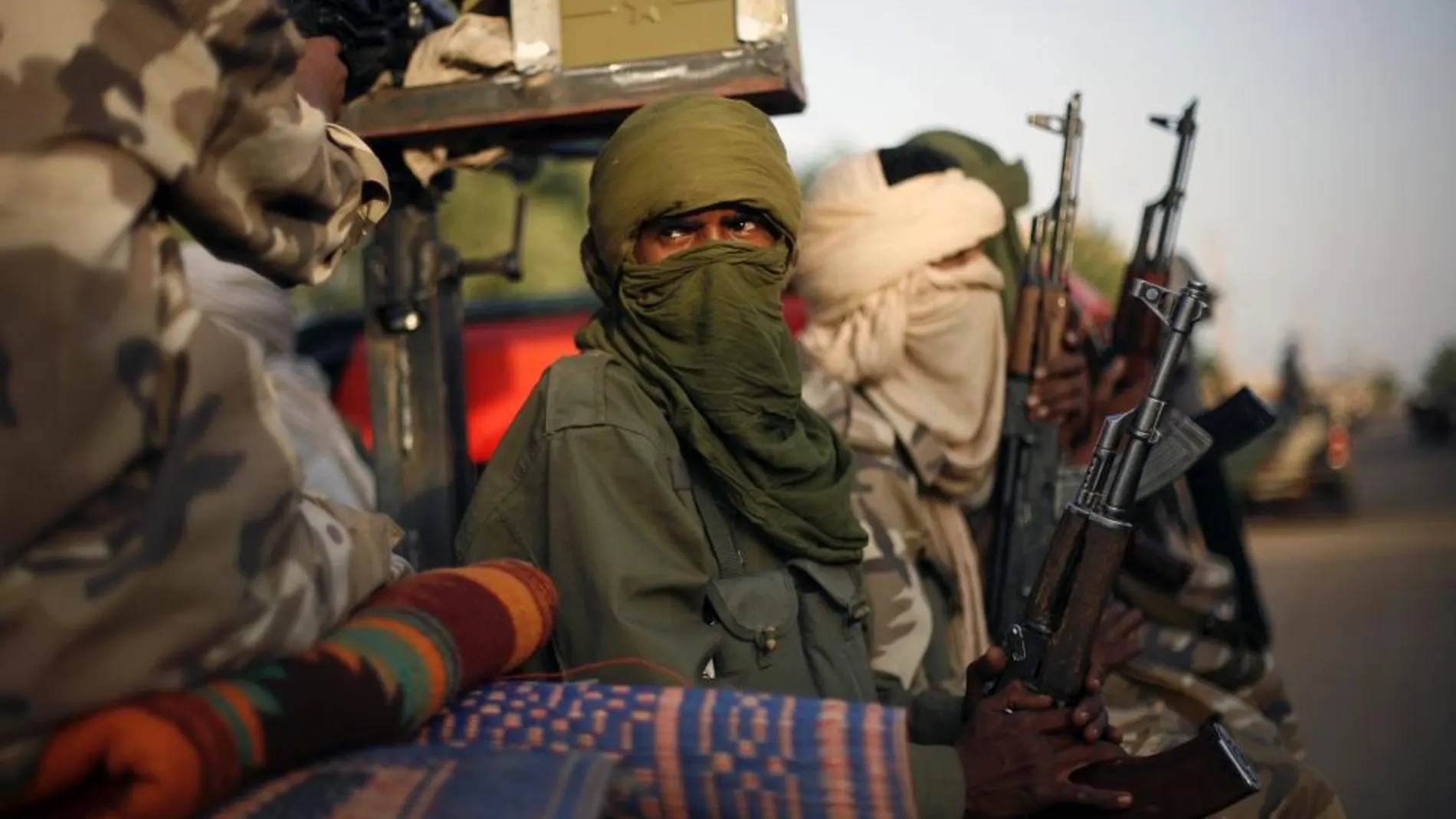 Soldados tuareg del ejército de Mali bajo el mando del coronel El Hadj Ag Gamou en la ciudad de Gao.