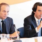 Aznar se reunió ayer en FAES con el ministro italiano para Asuntos Europeos, Andrea Ronchi