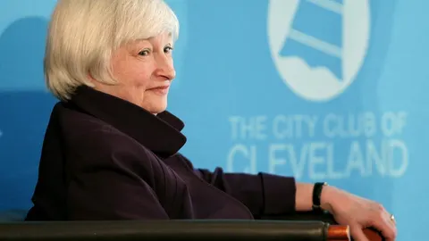 Janet Yellen, durante la conferencia ofrecida ohy en el City Club of Cleveland.