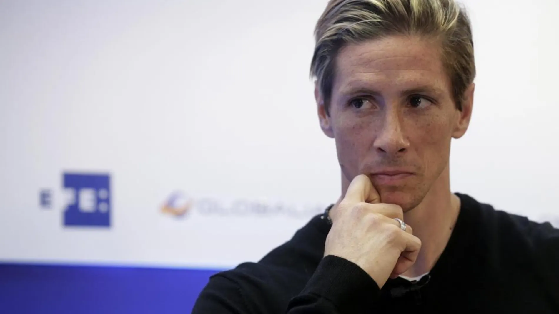 El delantero del Atlético de Madrid Fernando Torres durante su participación en el Efe Fórum Deportes