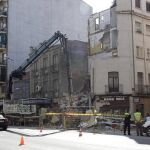Vista general del edificio que se derrumbó en la calle Amalia