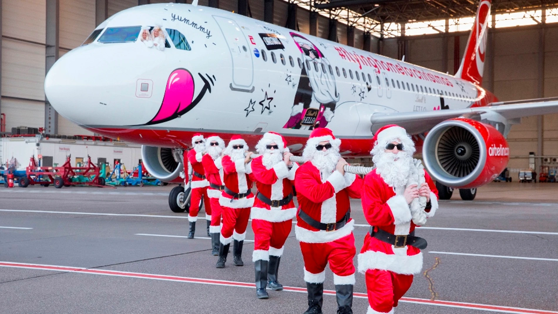 Llega Papá Noél en el avión de Air Berlin