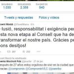 El consejero de Educación de Puig tuiteó a favor de la independencia