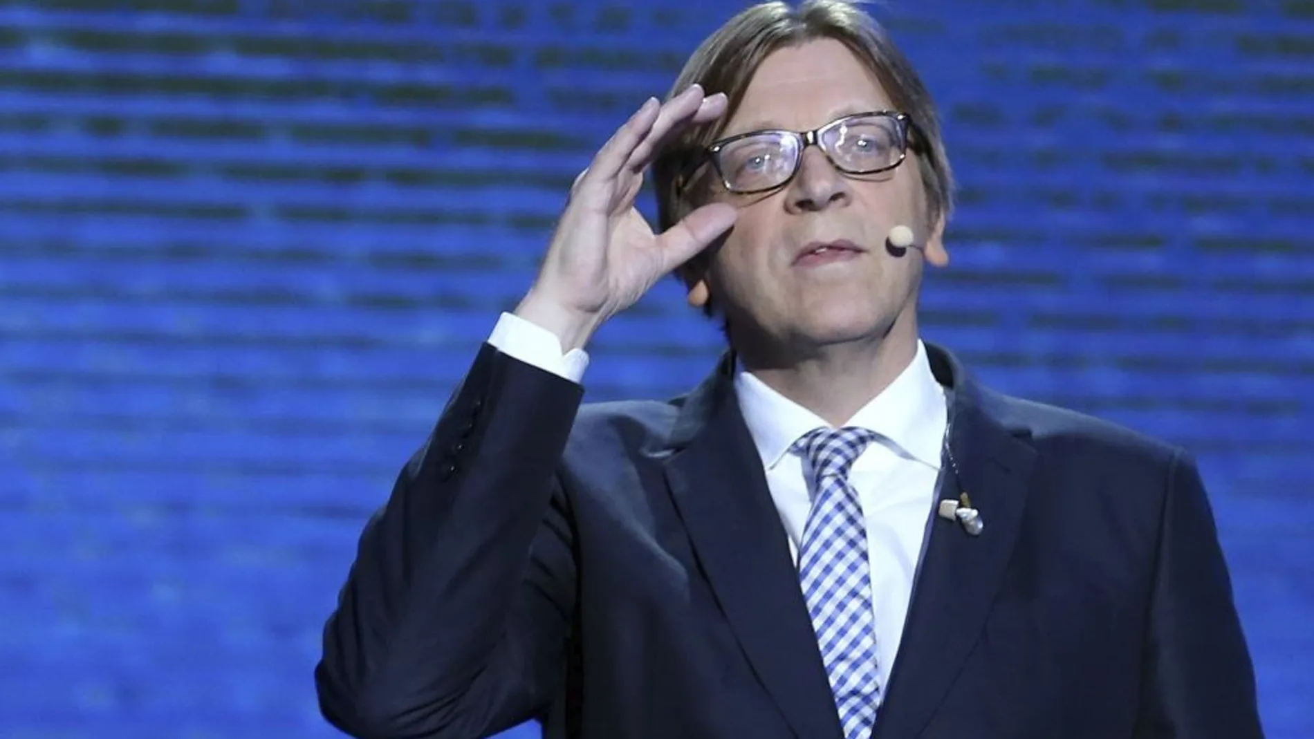 El ex primer ministro belga Guy Verhofstadt, líder de los liberales europeos