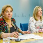 La vicepresidenta Rosa Valdeón y la consejera Pilar del Olmo explican los acuerdos del Consejo de Gobierno